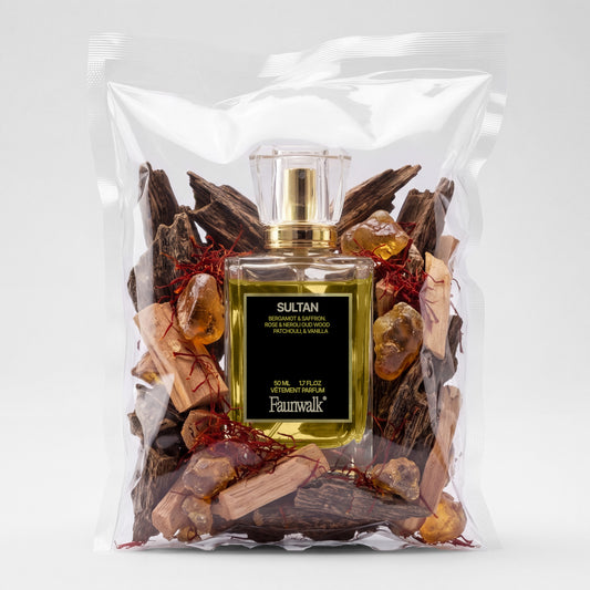 Sultan Oud Perfume by Faunwalk luxury unisex fragrance bottle