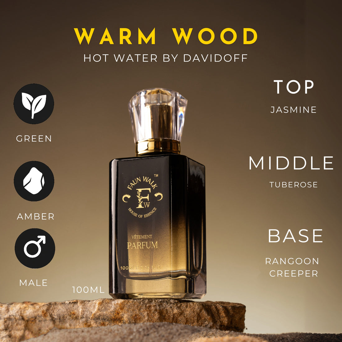 WARM WOOD ( SIMILAR TO HOT WATER BY DAVIDOFF ) - Faun Walk