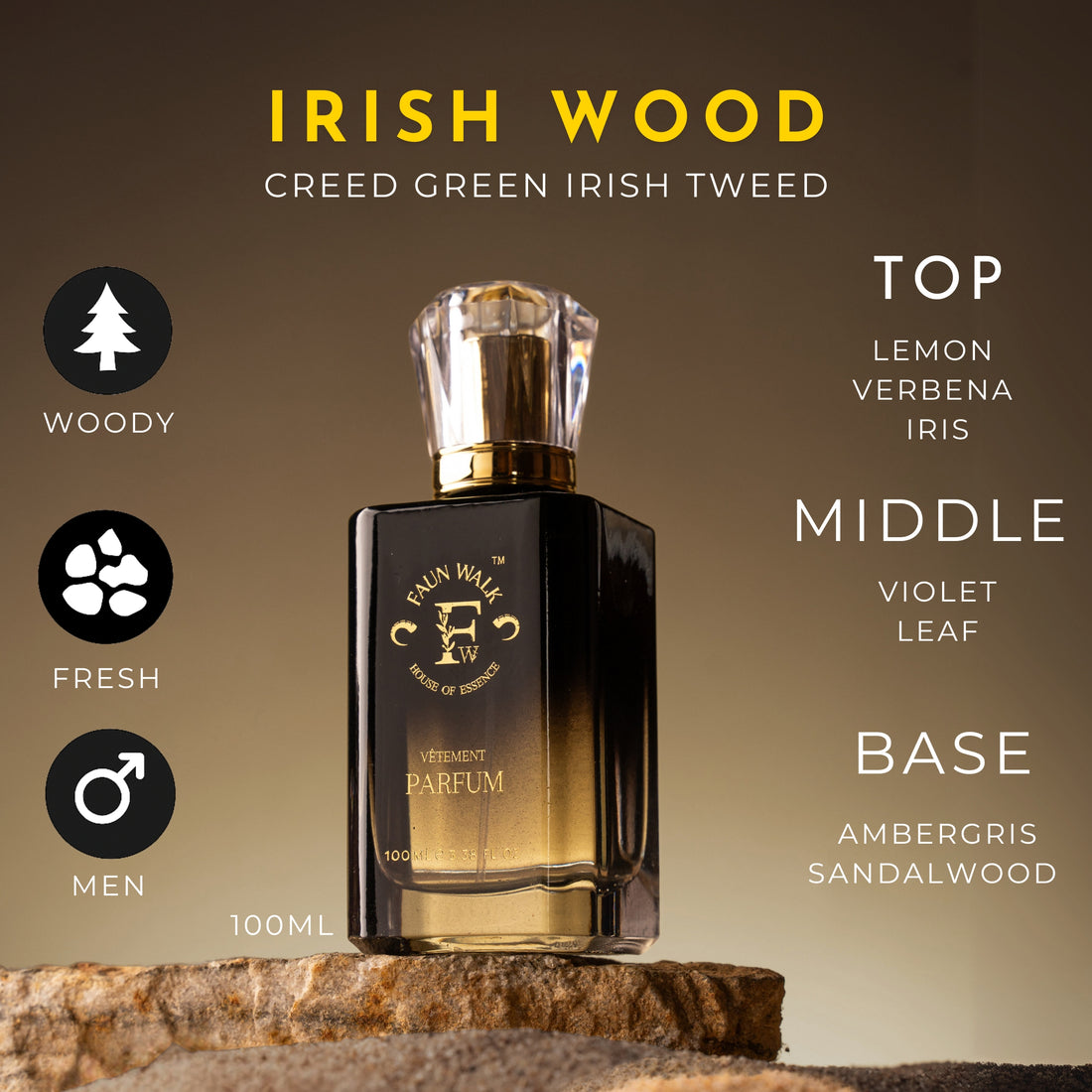 IRISH WOOD (SIMILAR TO CREED GREEN IRISH TWEED) - Faun Walk